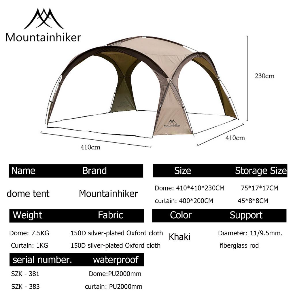 Mountainhiker Shelter Dome Tent Khaki Color Campersite.my